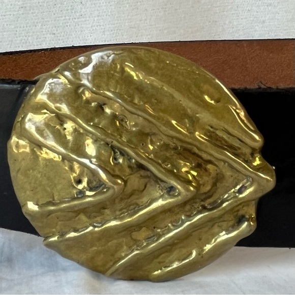 Stephen Burr handmade solid brass MCM 70’s modern artist vintage belt buckle - Picture 16 of 16